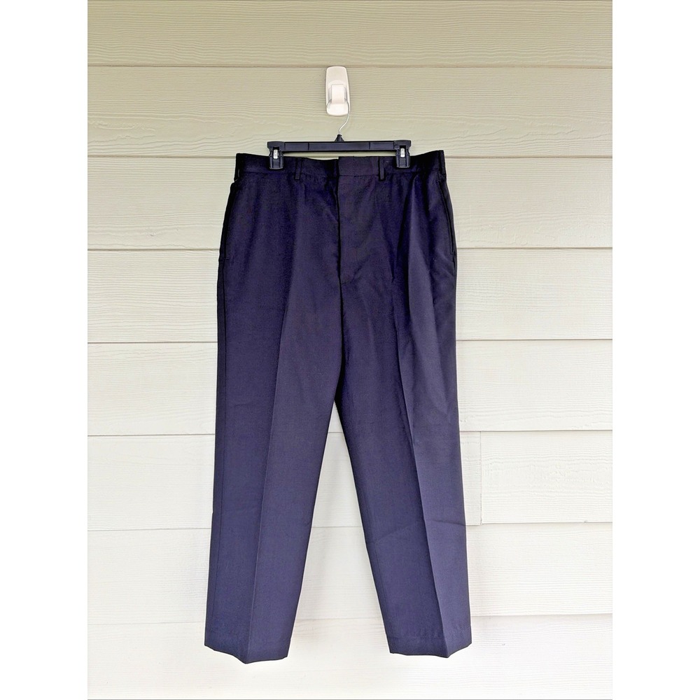 DSCPβ Tennessee Apparel Classic Black Polyester/Wool Dress Pants Trousers 36x27"